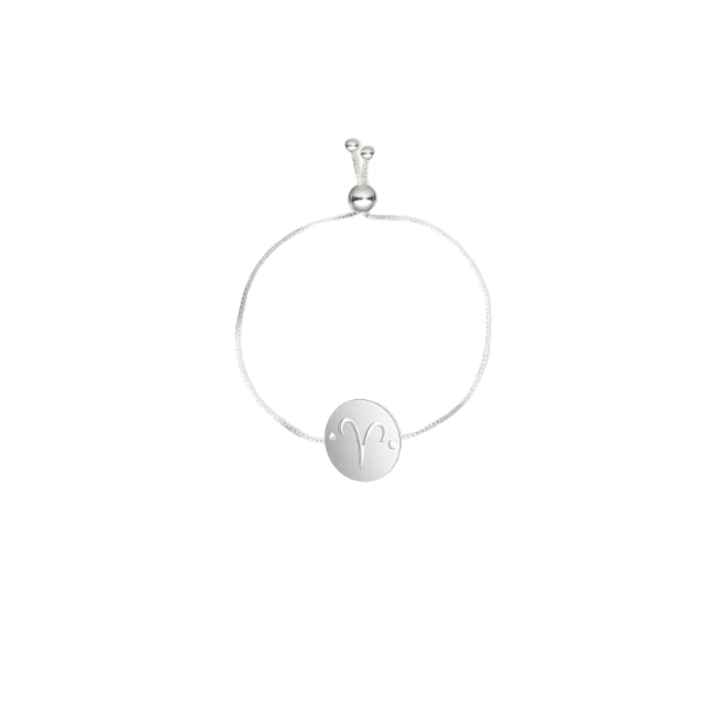 Silver Horoscope Adjustable Bracelet