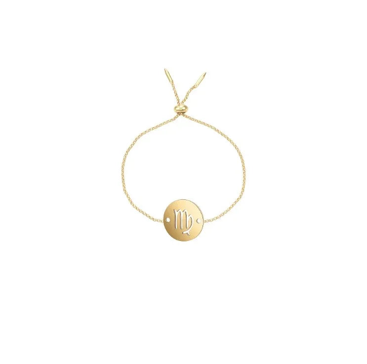 Gold Horoscope Adjustable Bracelet